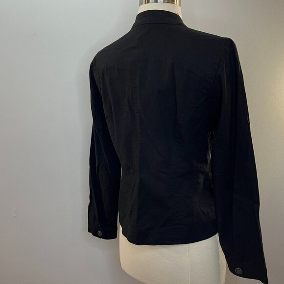 CHRISTOPHER & BANKS Women's Black Ruffled Jacket - Size PS - NWT - Picture 2 of 4